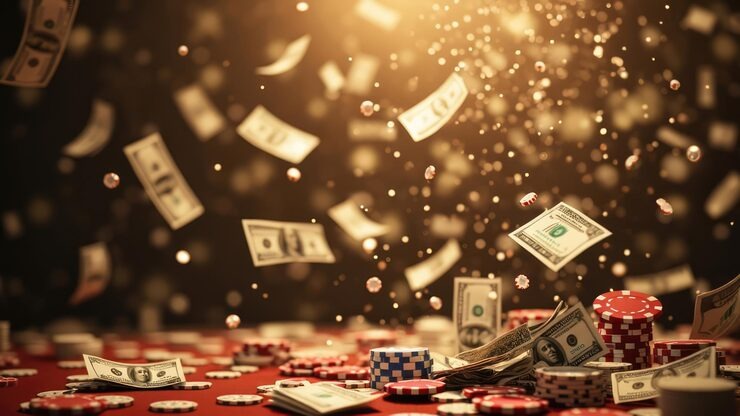 Player cards and betting action at a toto1 Capsa Banting live table